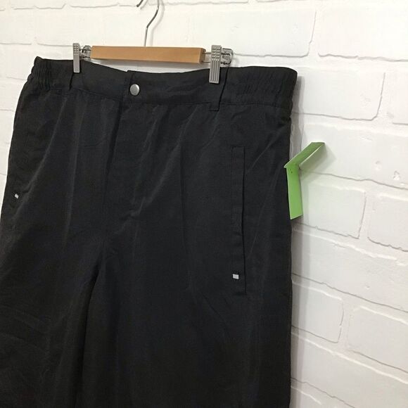 WINDBREAKER black pant fleece Lined men 2X plus outdoor sport casual black - Picture 7 of 14